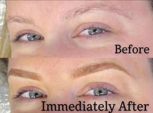 Eyebrow Tattoo result by The Lash + Brow Room in Hermon, ME