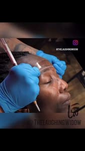 Eyebrow Tattoo result by The Laughing Widow in Bronx, NY