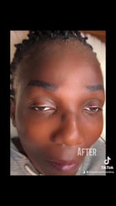 Eyebrow Tattoo result by The Laughing Widow in Bronx, NY