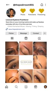 Eyebrow Tattoo result by The Pwdr Room in Memphis, TN