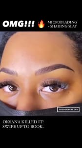 Eyebrow Tattoo result by The Refinery Lab Microblading Ombre Training Miami in Miami, FL