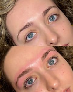 Eyebrow Tattoo result by The Salem Beauty Club in Winston Salem, NC