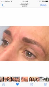Eyebrow Tattoo result by The Waxing Bar in Sandy, UT