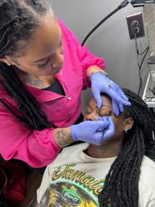Eyebrow Tattoo result by The Wright Browz LLC in Houston, TX