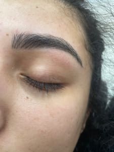 Eyebrow Tattoo result by Threading Salon | Ai Beauty Medspa in Douglasville, GA