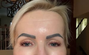 Eyebrow Tattoo result by Tiani Beauty Studio in Los Angeles, CA
