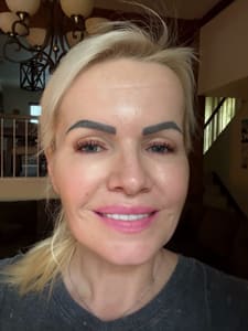 Eyebrow Tattoo result by Tiani Beauty Studio in Los Angeles, CA