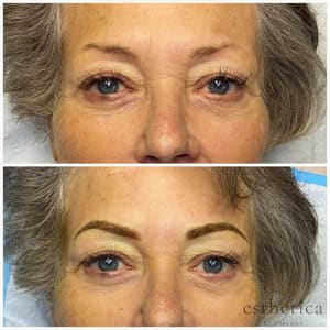 Eyebrow Tattoo result by Tiffany Oliveira Esthetics in Modesto, CA