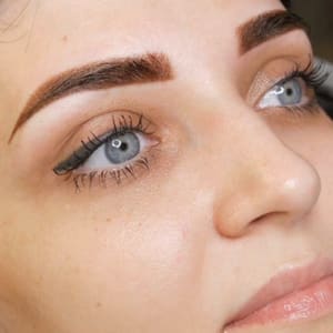 Eyebrow Tattoo result by Tin Kitten Beauty Bar – Cosmetic Tattoo - Salon Team - Creative Stations in Apple Valley, CA