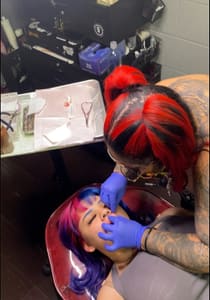 Eyebrow Tattoo result by To The Point Piercings in West Covina, CA