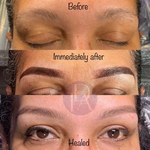 Eyebrow Tattoo result by Tracing Dreams Artistry in Virginia Beach, VA