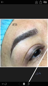 Eyebrow Tattoo result by TRACY V - Permanent Makeup Studio & Academy in Plano, TX