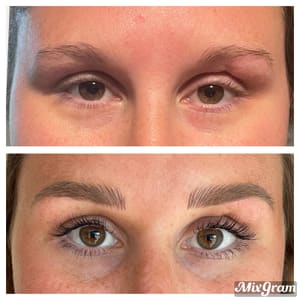 Eyebrow Tattoo result by Tricia's Beauty Marx in Washington, PA