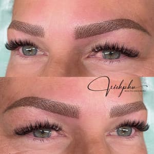 Eyebrow Tattoo result by Trish Phu Beauty Lashes & Brows in The Colony, TX