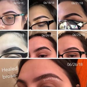Eyebrow Tattoo result by Trish's Lashes Studio in Rancho Mirage, CA