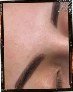 Eyebrow Tattoo result by Tyra Lay Beauty Studio in Columbus, NC