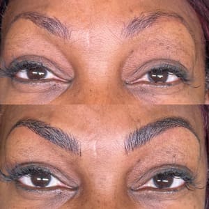 Eyebrow Tattoo result by Unity Brow Studio by Samira (inside Luxe Salon, suite 3) in Macomb, MI