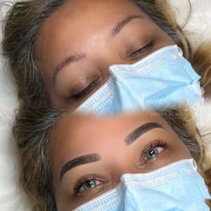 Eyebrow Tattoo result by V Beauty & Brows in Garden Grove, CA