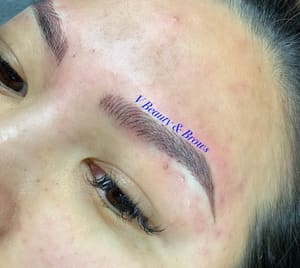 Eyebrow Tattoo result by V Beauty & Brows in Garden Grove, CA