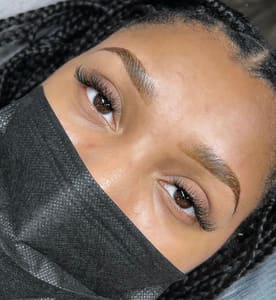 Eyebrow Tattoo result by Valentino beauty esthetics in Alexandria, VA