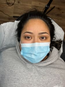 Eyebrow Tattoo result by Valentino beauty esthetics in Alexandria, VA