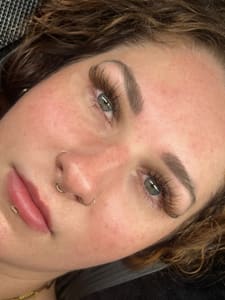Eyebrow Tattoo result by Valentino beauty esthetics in Alexandria, VA