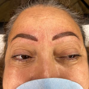 Eyebrow Tattoo result by Vanessa Ann Microblading & Beauty @ SarahKat Design in Papillion, NE
