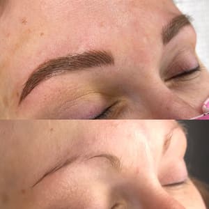 Eyebrow Tattoo result by Vanessa Ann Microblading & Beauty @ SarahKat Design in Papillion, NE