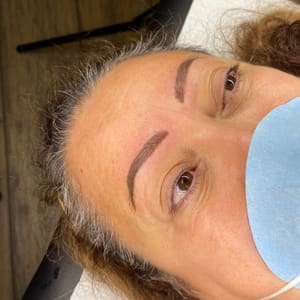 Eyebrow Tattoo result by Vanessa Ann Microblading & Beauty @ SarahKat Design in Papillion, NE