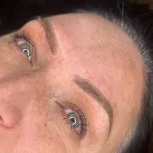 Eyebrow Tattoo result by Vanessa Ann Microblading & Beauty @ SarahKat Design in Papillion, NE