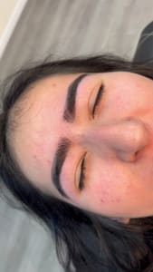 Eyebrow Tattoo result by Veda Threading and Salon - Holbrook in Holbrook, NY