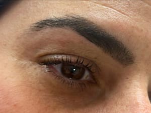 Eyebrow Tattoo result by Veda Threading and Salon - Holbrook in Holbrook, NY