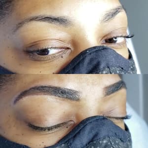 Eyebrow Tattoo result by Vee.I.P Beauty Studio in Fairfax, VA