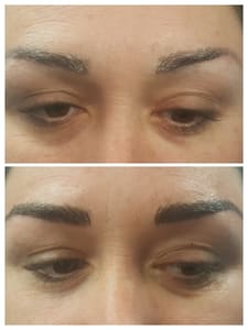 Eyebrow Tattoo result by Velvet Touch Permanent Cosmetic and Skin Care LLC in Rockwall, TX