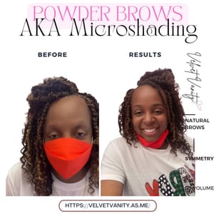 Eyebrow Tattoo result by Velvet Vanity LLC in Ridgeland, MS