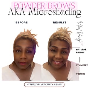 Eyebrow Tattoo result by Velvet Vanity LLC in Ridgeland, MS