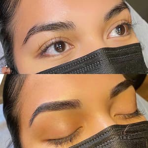 Eyebrow Tattoo result by Vibe Permanent Makeup Studio in Dallas, TX