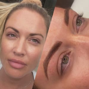 Eyebrow Tattoo result by Vibe Studio in Burlington, NC
