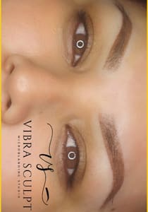 Eyebrow Tattoo result by Vibra Sculpt Permanent Makeup Studio in Sacramento, CA