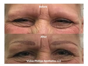 Eyebrow Tattoo result by Vickie Phillips Aesthetics LLC in Medina, OH