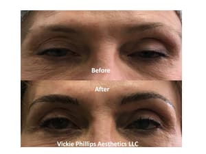 Eyebrow Tattoo result by Vickie Phillips Aesthetics LLC in Medina, OH
