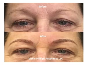 Eyebrow Tattoo result by Vickie Phillips Aesthetics LLC in Medina, OH