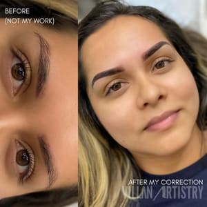 Eyebrow Tattoo result by Villan Artistry in Garden Grove, CA