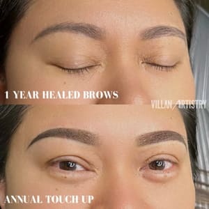 Eyebrow Tattoo result by Villan Artistry in Garden Grove, CA
