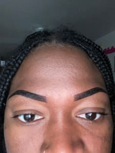 Eyebrow Tattoo result by Violet Beauty Studio in Brooklyn, NY