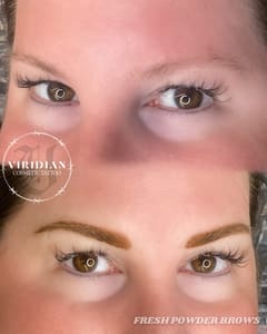Eyebrow Tattoo result by Viridian Cosmetic Tattoo in Bellefonte, PA