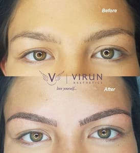 Eyebrow Tattoo result by Virun Aesthetics in Charlotte, NC