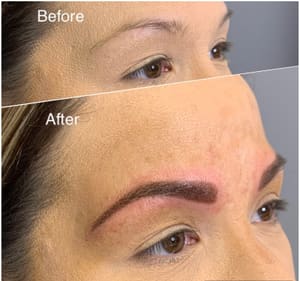 Eyebrow Tattoo result by VISAGE Permanent Makeup & Medical Tattooing in Largo, FL