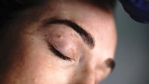Eyebrow Tattoo result by Vixen Esthetics - Microblading, Combo, Powder, Nano Brows, & Acne Esthetician in Austin, Texas in Austin, TX