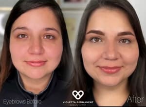 Eyebrow Tattoo result by Vr Beauty llc in Tarzana, CA